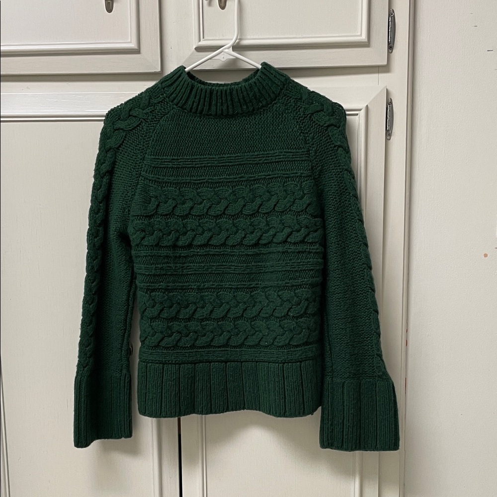 St. John's Bay Forest Green Cable Knit Sweater